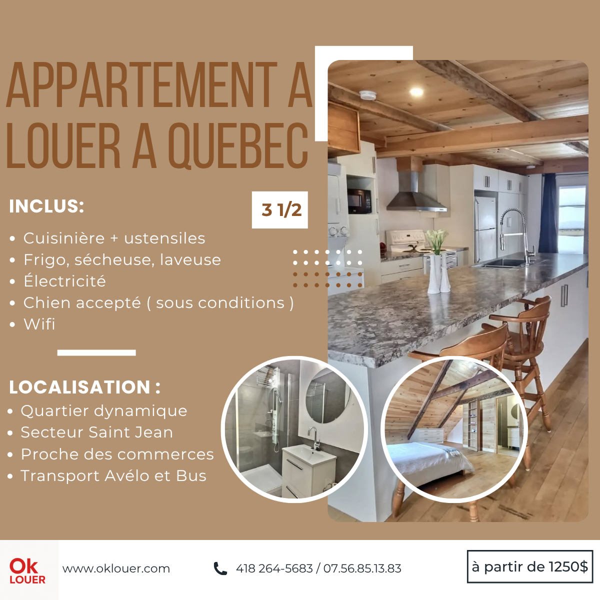 Location à court et long terme à Québec