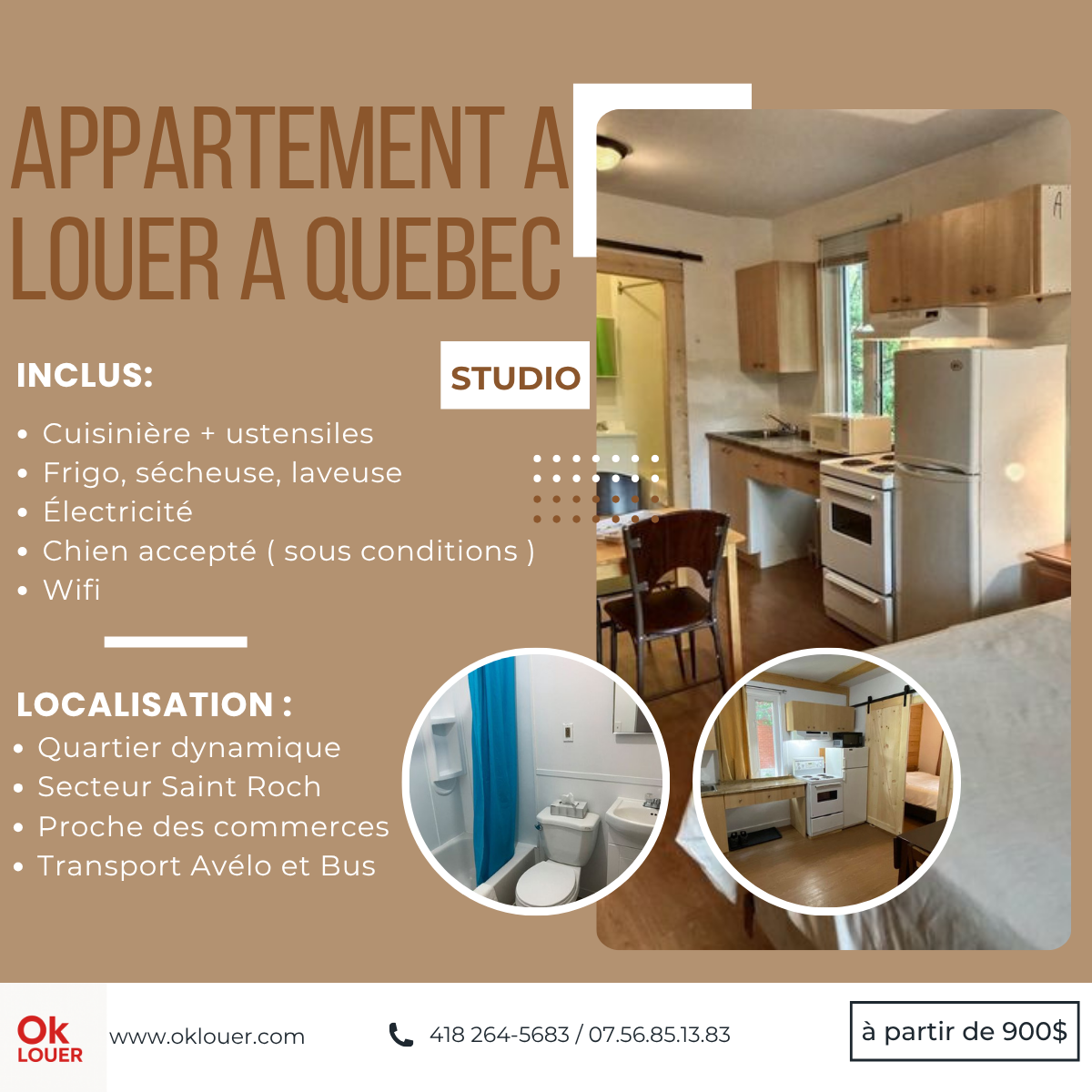 Location à court et long terme à Québec