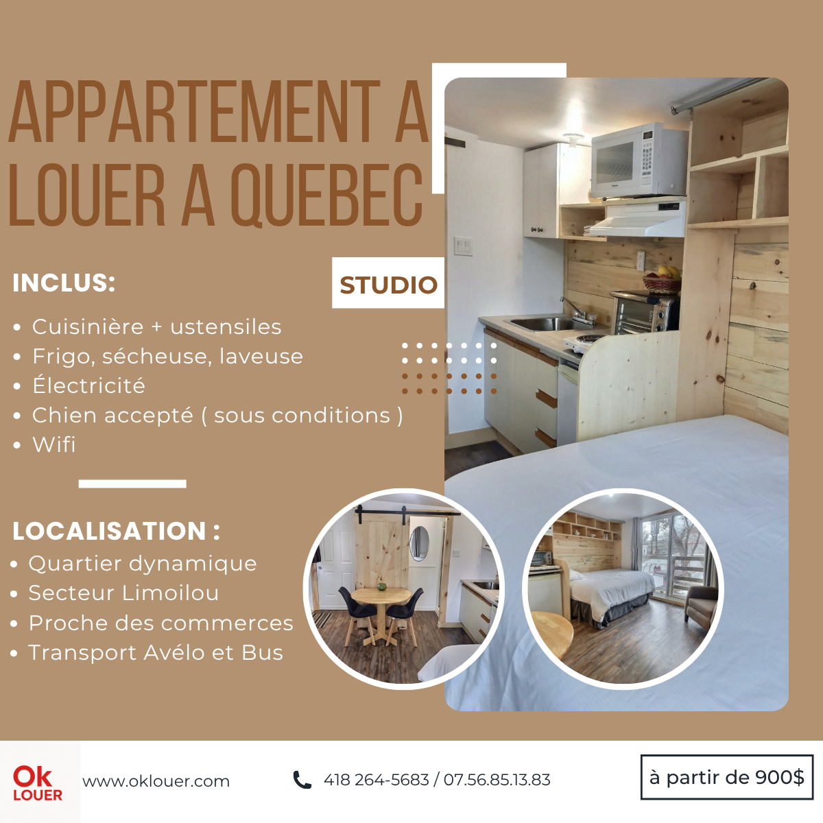 Location à court et long terme à Québec