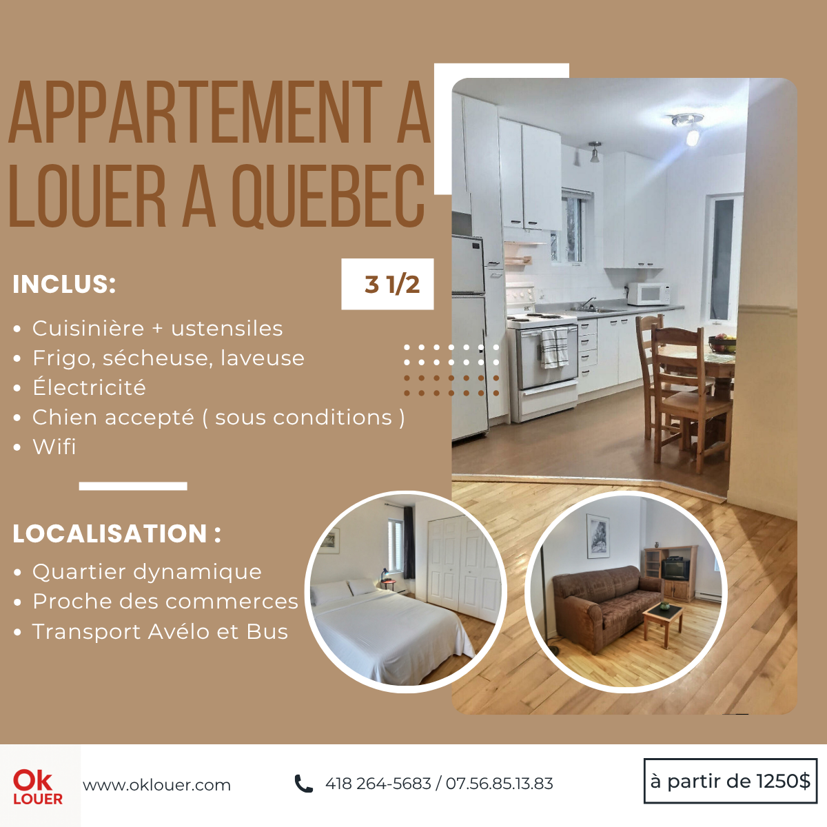 Location à court et long terme à Québec