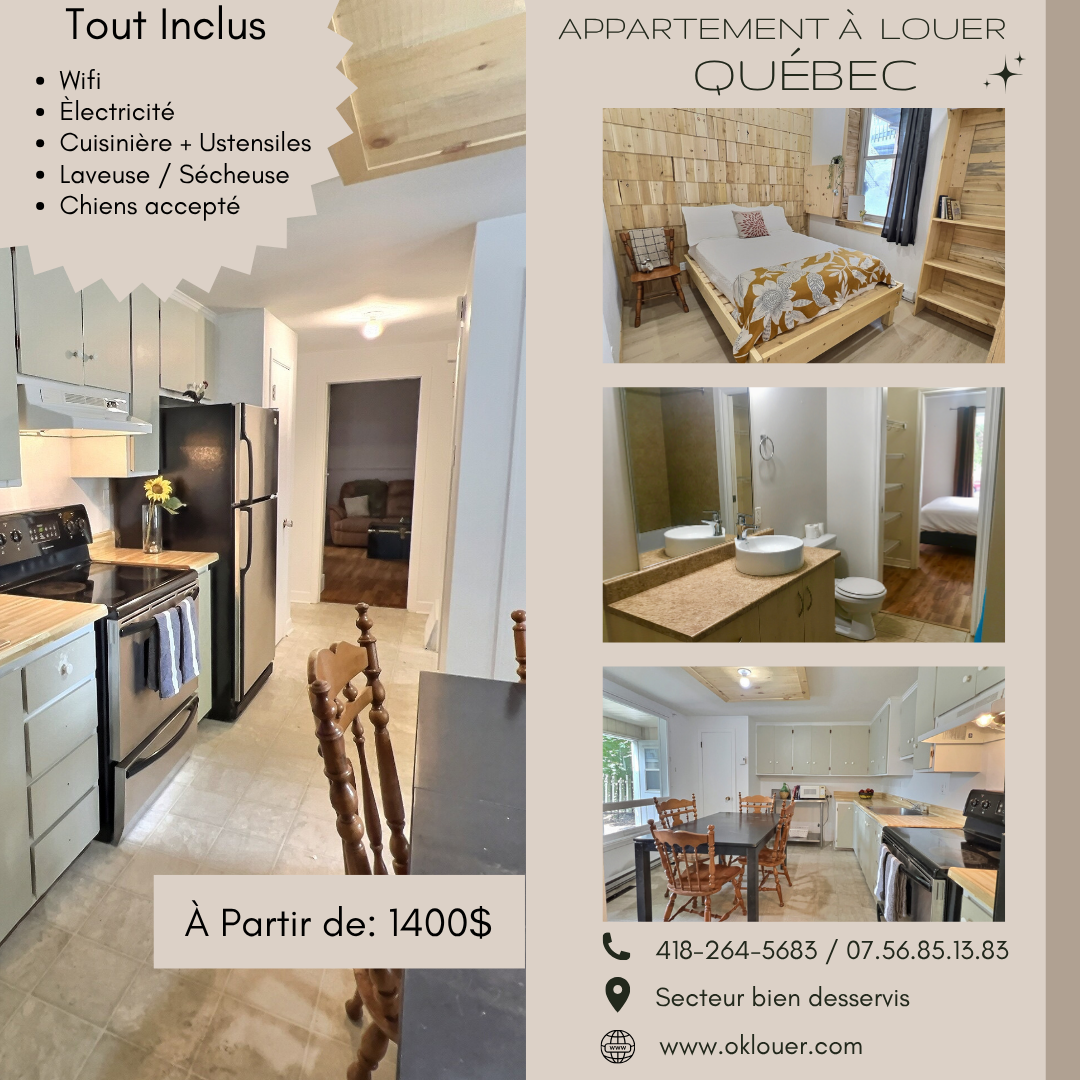 PLUSIEURS APPARTEMENTS À LOUER