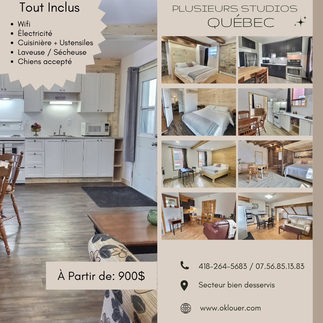 PLUSIEURS APPARTEMENTS À LOUER