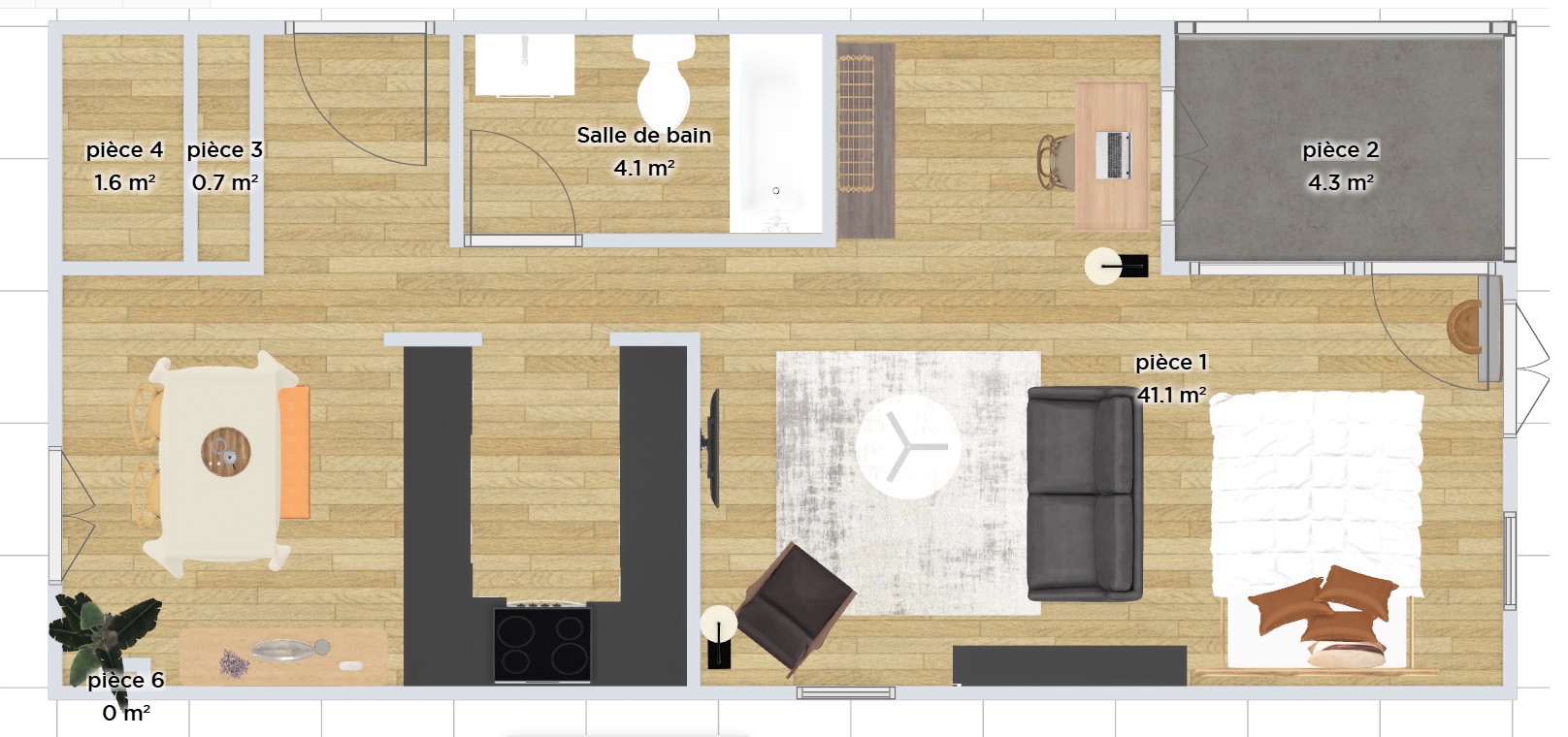 100% furnished and equipped_1 bedroom_58m2_Quebec Downtown_Saint Roch