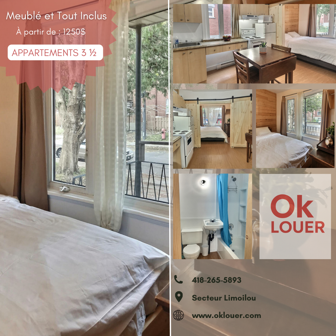 PLUSIEURS APPARTEMENT À LOUER – À QUÉBEC