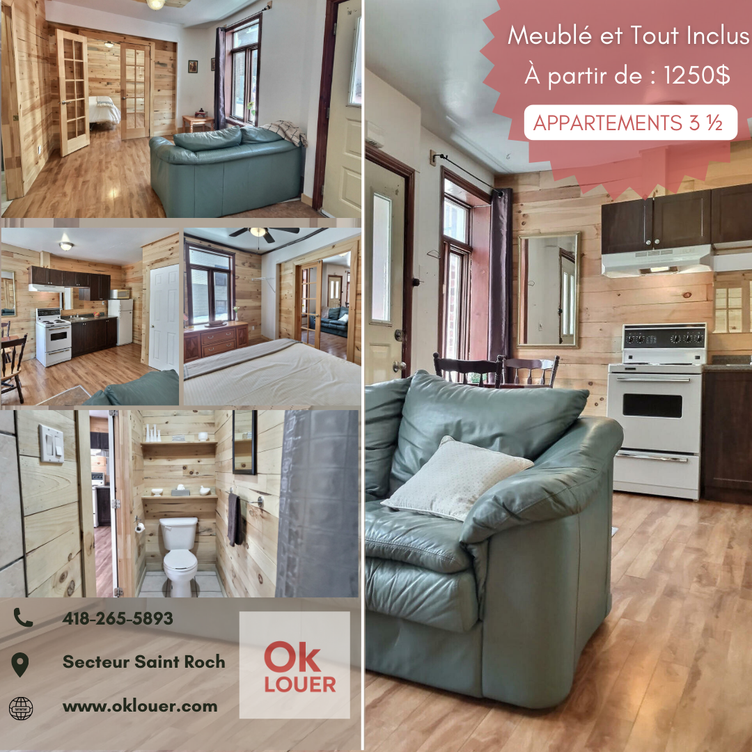 PLUSIEURS APPARTEMENT À LOUER – À QUÉBEC