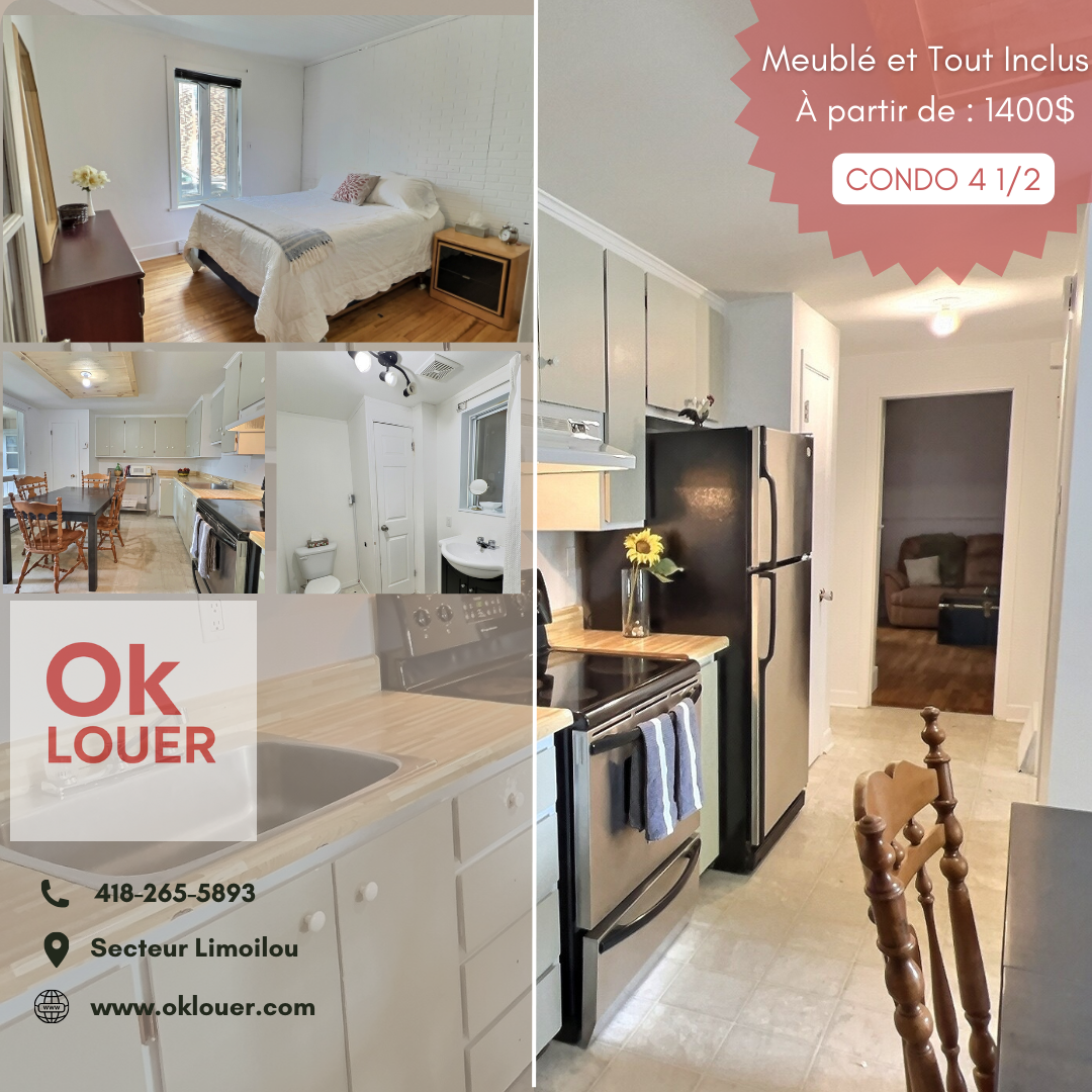 PLUSIEURS APPARTEMENT À LOUER – À QUÉBEC