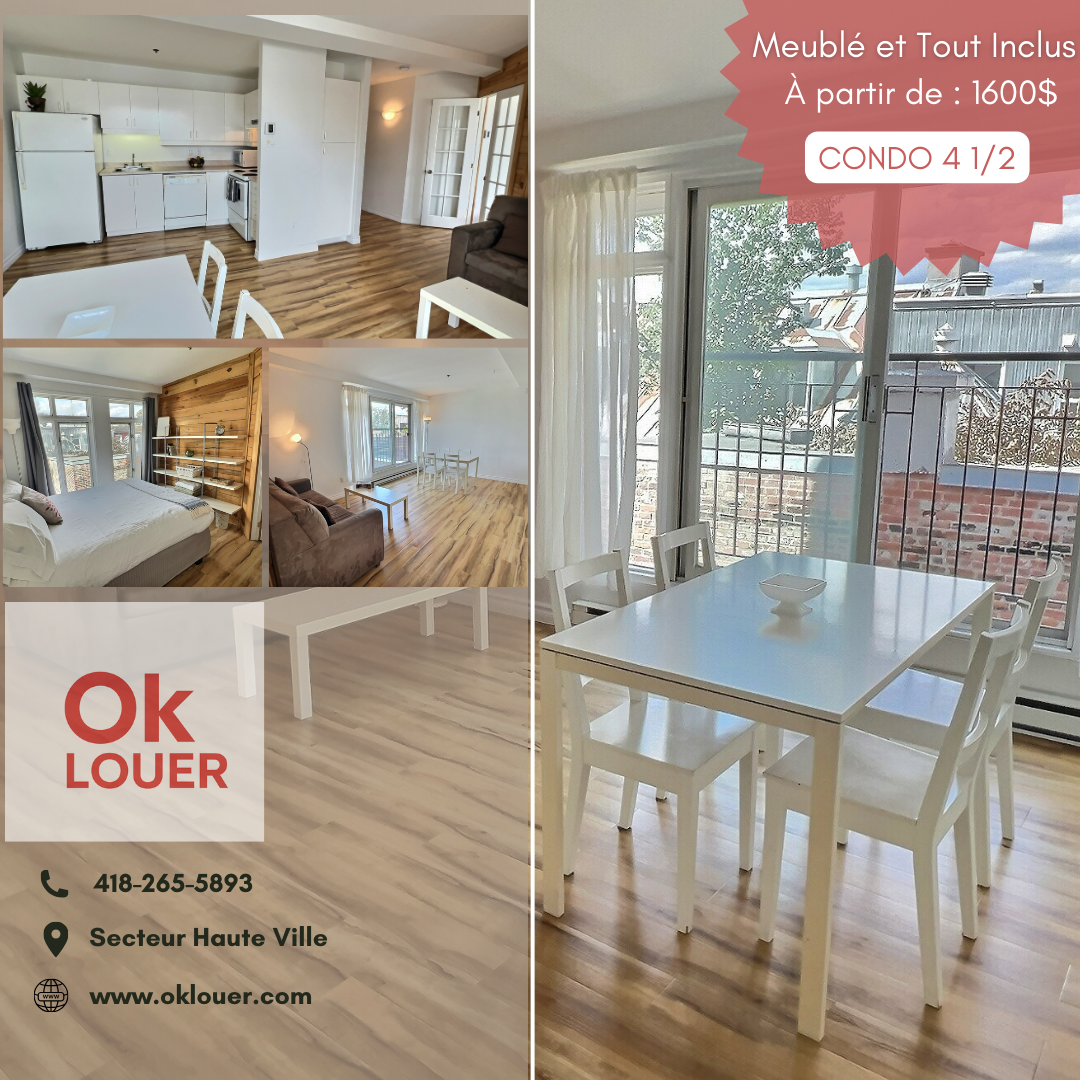 PLUSIEURS APPARTEMENT À LOUER – À QUÉBEC